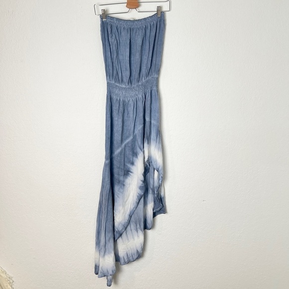 Storia Tie Dye Strapless Midi Dress - Picture 2 of 7